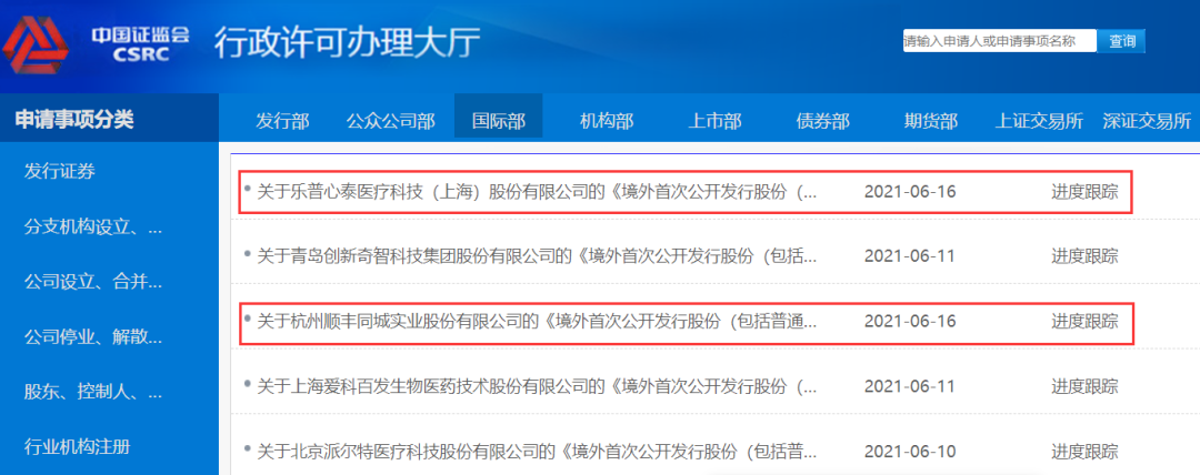 
順豐同城實(shí)業(yè)、?樂普心泰醫(yī)療，在中國證監(jiān)會(huì)遞交申請(qǐng)，或香港H股IPO上市
(圖1)